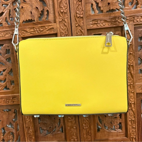NWOT Rebecca Minkoff Vibrant Yellow Crossbody Bag - Picture 3 of 10